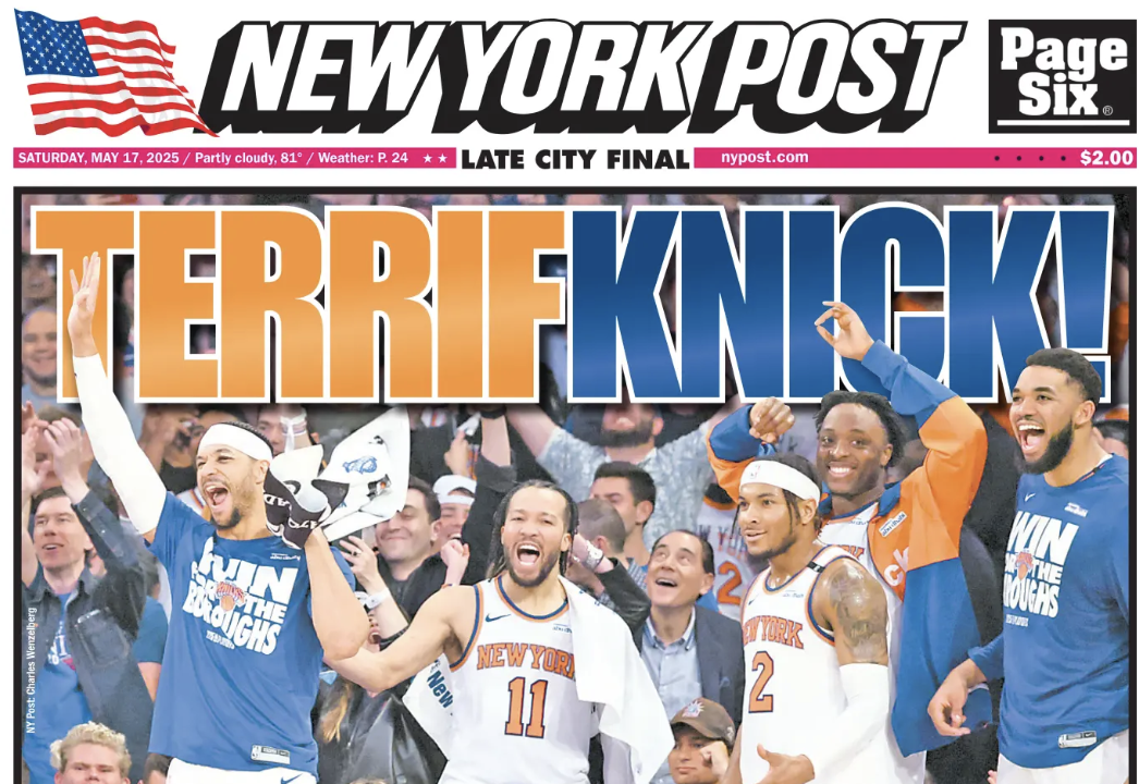 NY Post cover on May 17th.
